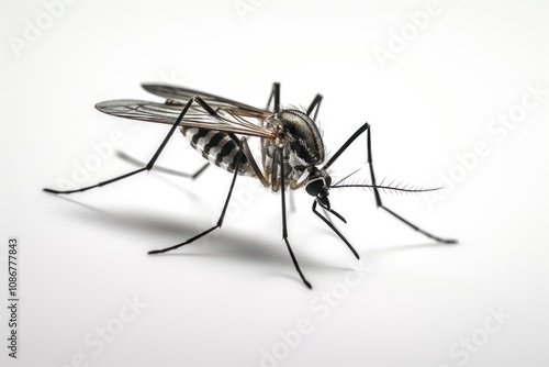 Mosquito animal insect white background.