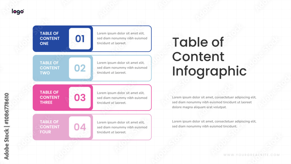 Agenda and Table of Content Presentation Slides Agenda and Table of Content Presentation Slides