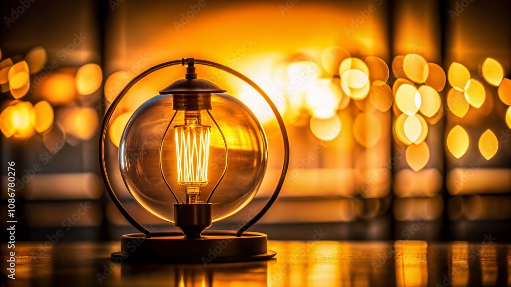 Captivating Silhouette of a Round Lamp Bulb Casting Unique Shadows Against a Softly Lit Background, Perfect for Home Decor and Artistic Ambiance in Interior Design Projects Captivating Silhouette of a Round Lamp Bulb Casting Unique Shadows Against a Softly Lit Background, Perfect for Home Decor and Artistic Ambiance in Interior Design Projects