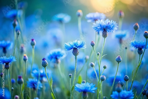 Captivating Tilt-Shift Photography of Softly Folded Cornflower Blue Background with a Dreamy Aesthetic for Art and Design Projects