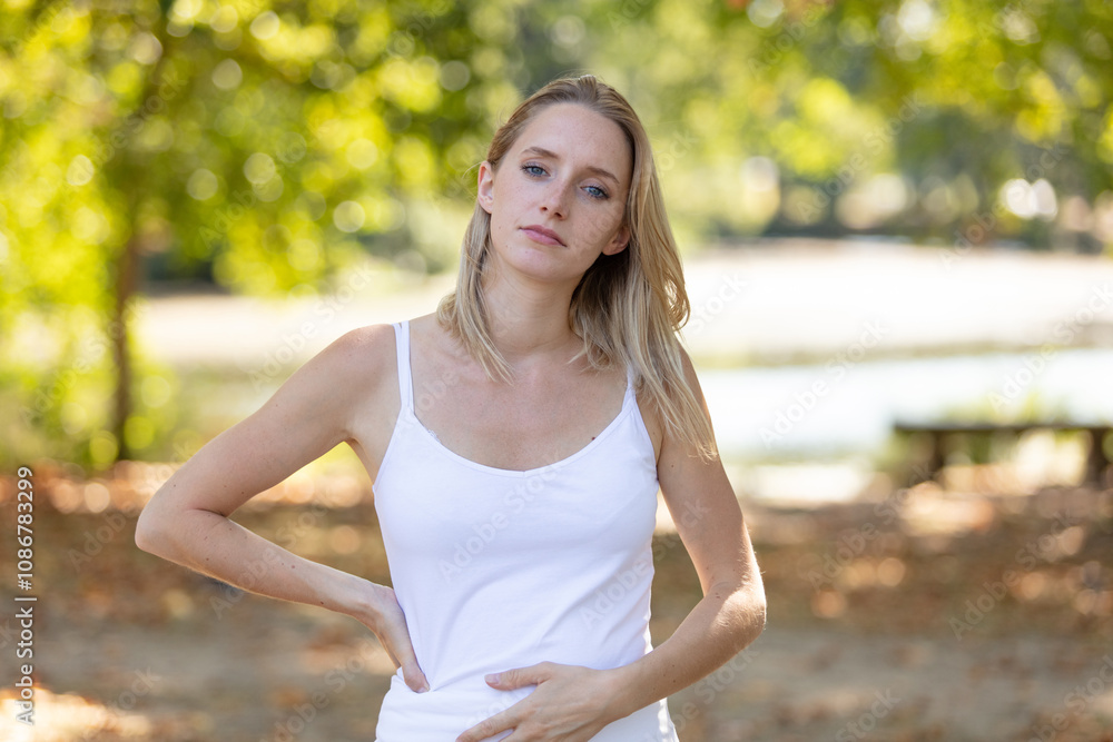 side cramps - woman runner side stitch after running side cramps - woman runner side stitch after running