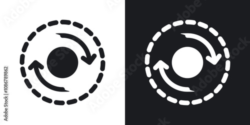 Consistency icon set in black filled and solid filled style