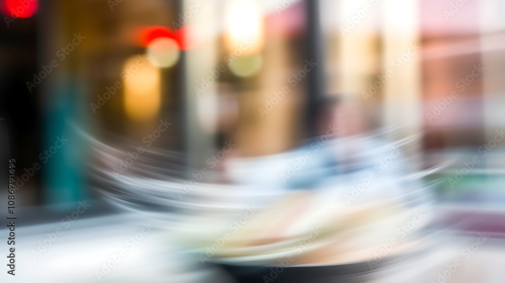 Abstract Cityscape Blurred Lights Motion Abstract Cityscape Blurred Lights Motion