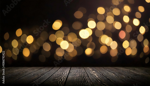 christmas background with bokeh light,