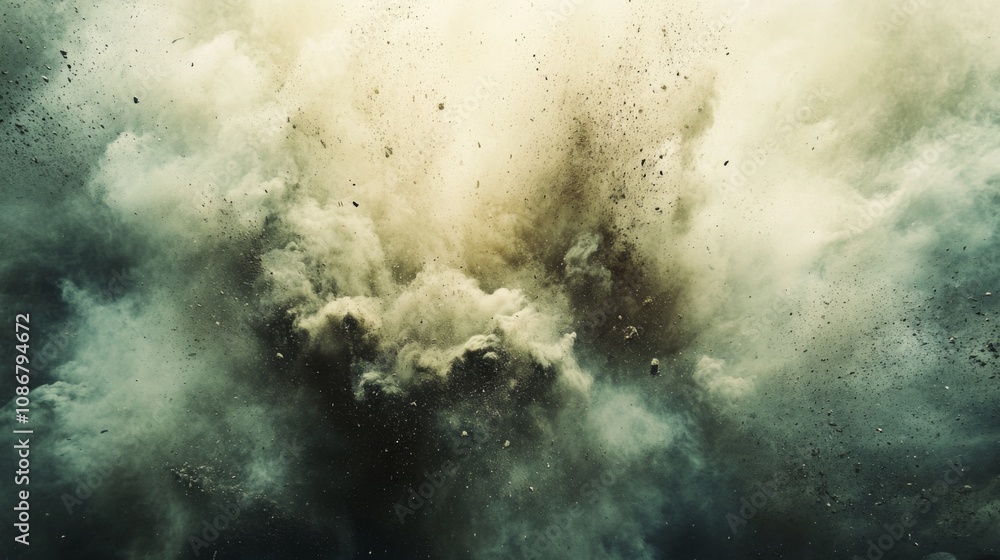 Obraz premium Explosion of Dust and Smoke