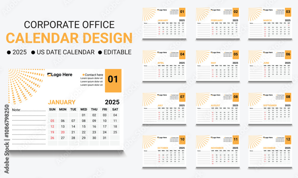 Corporate Desk Calendar desgin US Date Corporate Desk Calendar desgin US Date