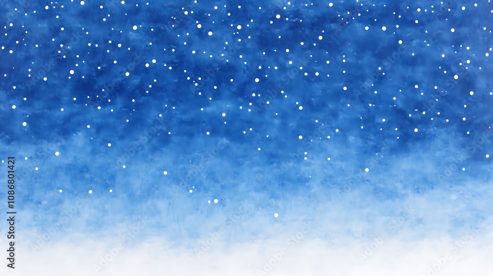 Obraz premium Beautiful Blue Watercolor Background with Snowy Effects for Creative Designs