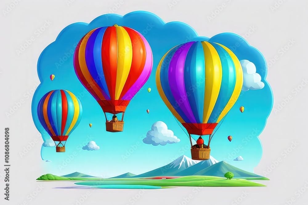 Obraz premium ,hot air balloon in the sky,balloon,hot air balloons,hot air balloon