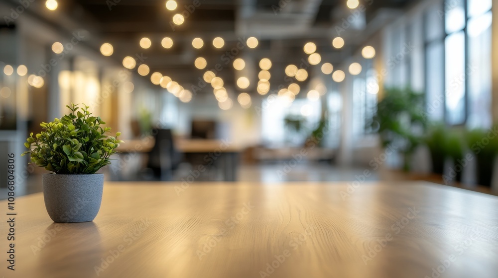 Modern Office Decor with Potted Plant Modern Office Decor with Potted Plant
