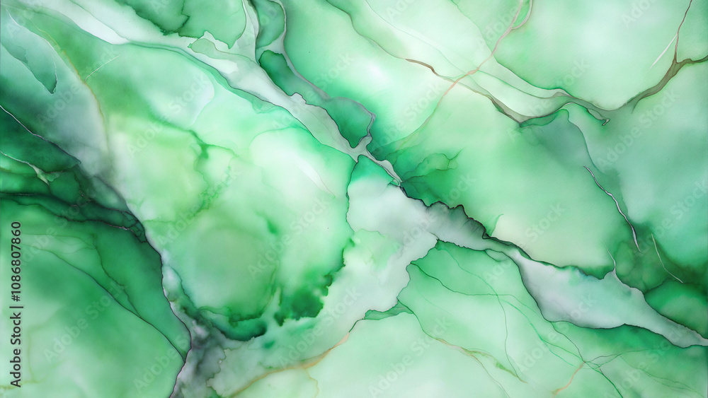Fototapeta premium Light green marble texture with soft veins