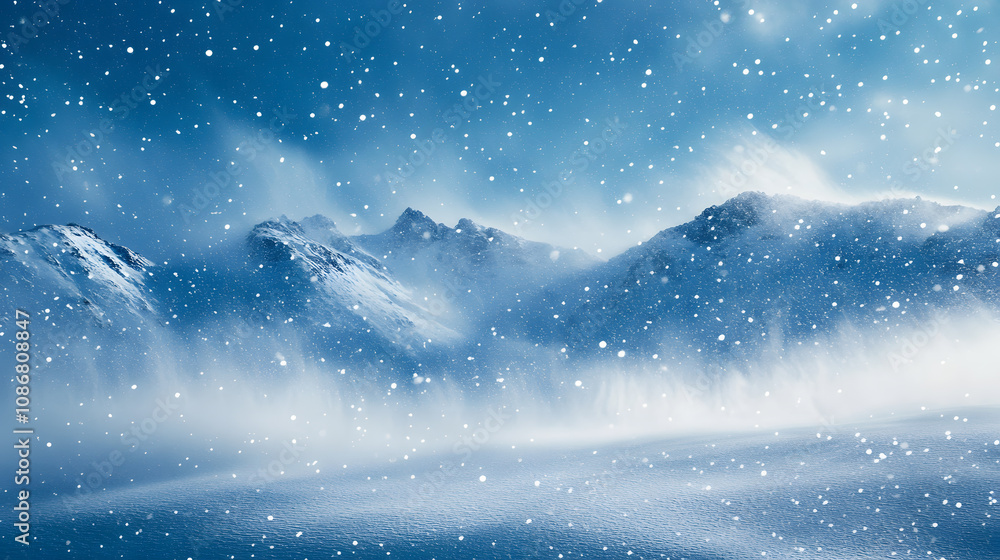 Photography capturing an intense snowstorm in the mountains, with snow blowing fiercely through the air, creating an almost white-out effect as visibility is reduced by the heavy snowfall. Photography capturing an intense snowstorm in the mountains, with snow blowing fiercely through the air, creating an almost white-out effect as visibility is reduced by the heavy snowfall.