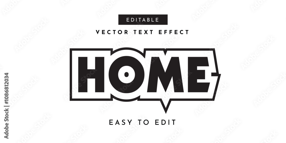 Home Editable Vector Typography Text template Home Editable Vector Typography Text template