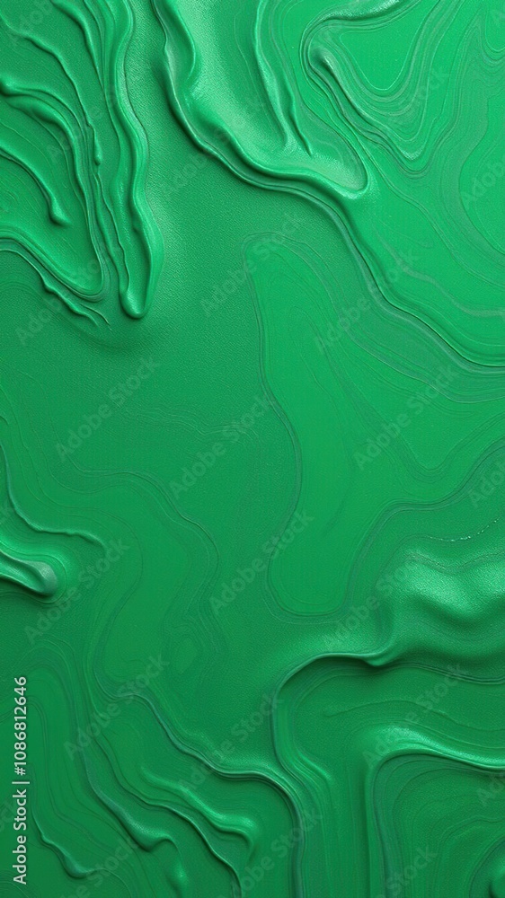 Fototapeta premium Green clay fluid background with swirly plasma effect, flowing, natural