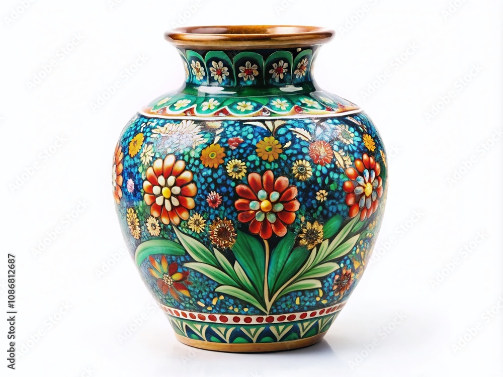 Elegant Ceramic Vase Isolated on White Background for Artistic Display and Home Decor, Showcasing Unique Shape and Texture for Stock Photography Needs Elegant Ceramic Vase Isolated on White Background for Artistic Display and Home Decor, Showcasing Unique Shape and Texture for Stock Photography Needs