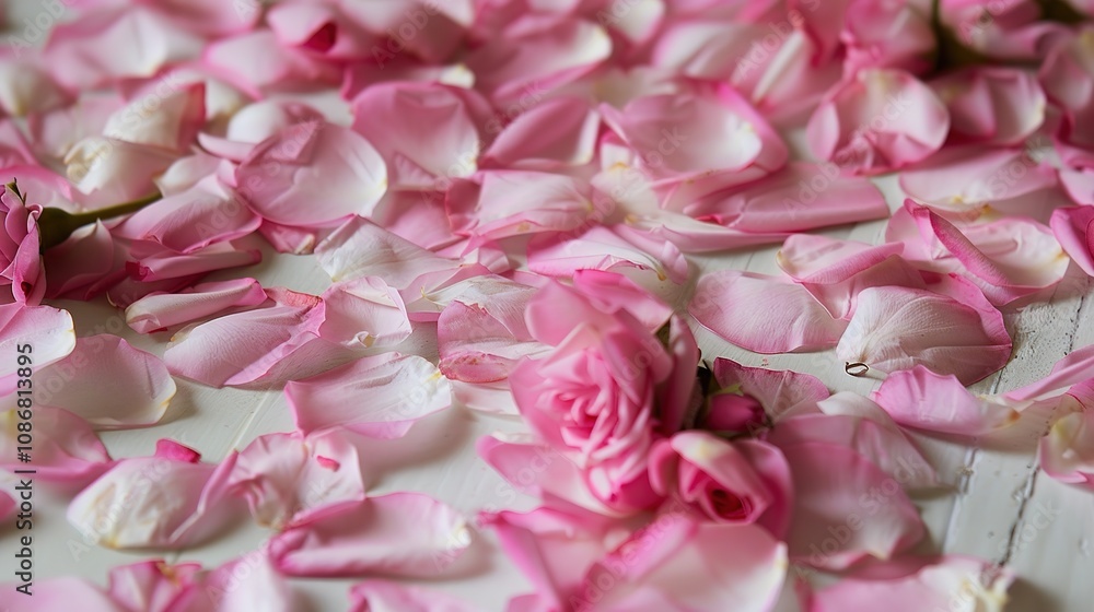 Obraz premium Cherry Blossom Petal Frame - a delicate and enchanting visual. The cherry blossom petals create a beautiful frame that adds a touch of spring elegance.