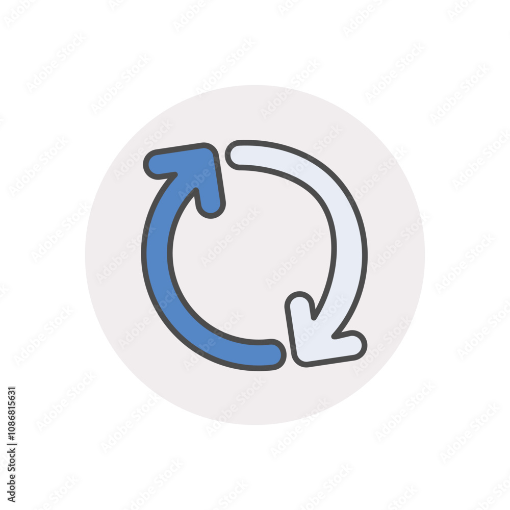 Synchronize vector icon stock illustration Synchronize vector icon stock illustration