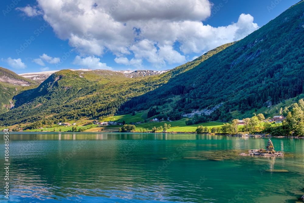 Fototapeta premium Skei is a town in the county of Sogn og Fjordane in the region Vestlandet, Norway.