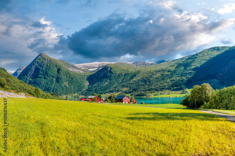 Obraz premium Skei is a town in the county of Sogn og Fjordane in the region Vestlandet, Norway.