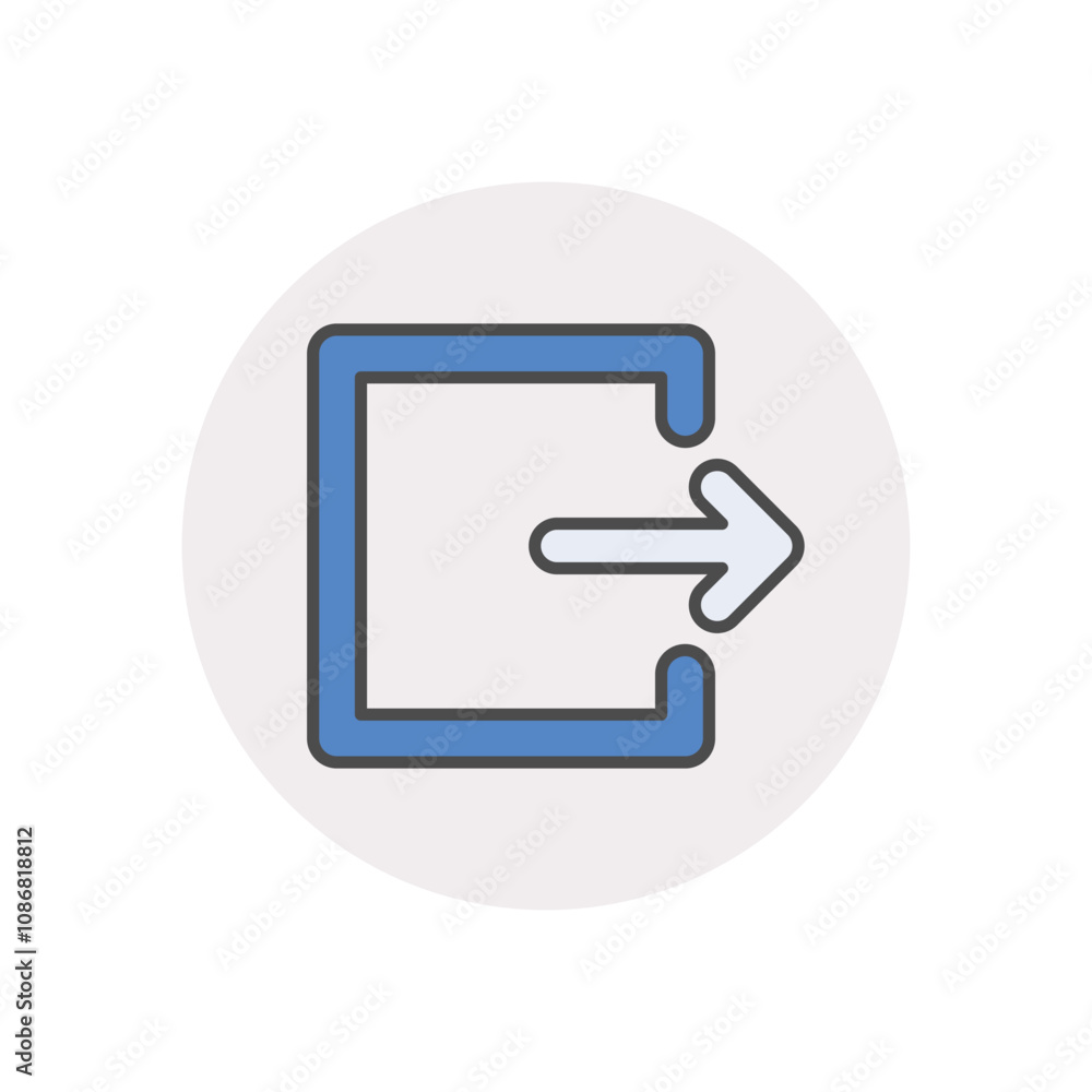 Log Out vector icon stock illustration Log Out vector icon stock illustration