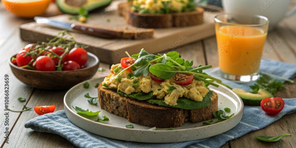Fresh Avocado and Egg Salad Sandwich on Whole Grain Bread for Healthy Brunch Ideas - Delicious, Nutritious, and Perfect for a Light Meal or Snack Fresh Avocado and Egg Salad Sandwich on Whole Grain Bread for Healthy Brunch Ideas - Delicious, Nutritious, and Perfect for a Light Meal or Snack