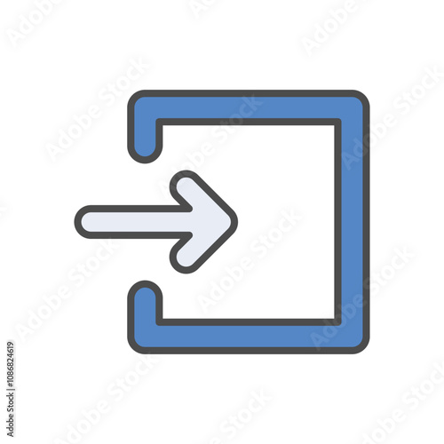 Log In vector icon stock illustration