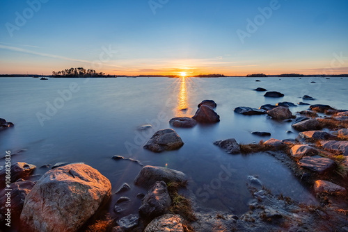 sunset over the sea