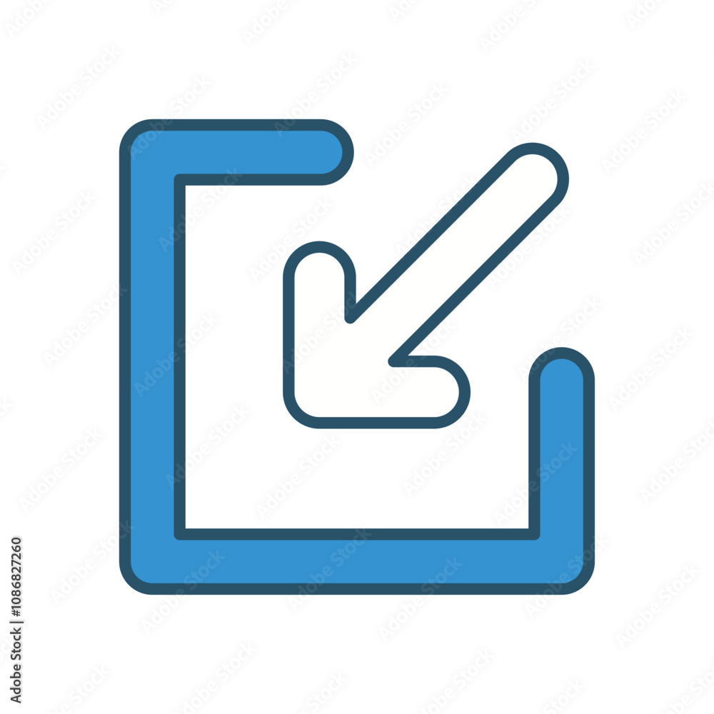 Expand Arrows vector icon stock illustration Expand Arrows vector icon stock illustration