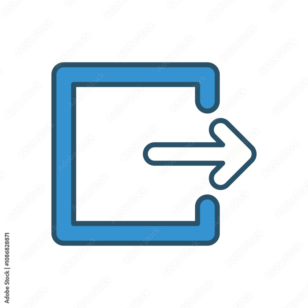 Log Out vector icon stock illustration Log Out vector icon stock illustration