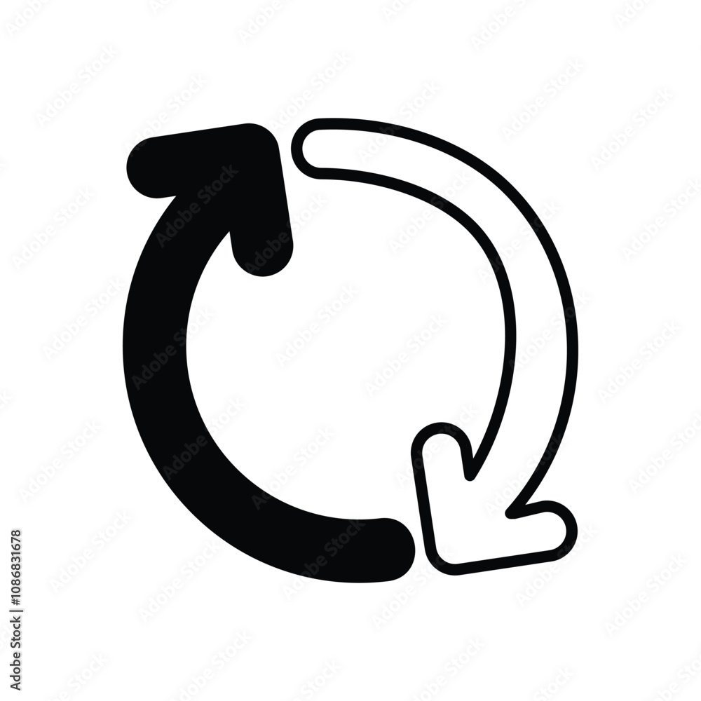 Synchronize vector icon stock illustration Synchronize vector icon stock illustration