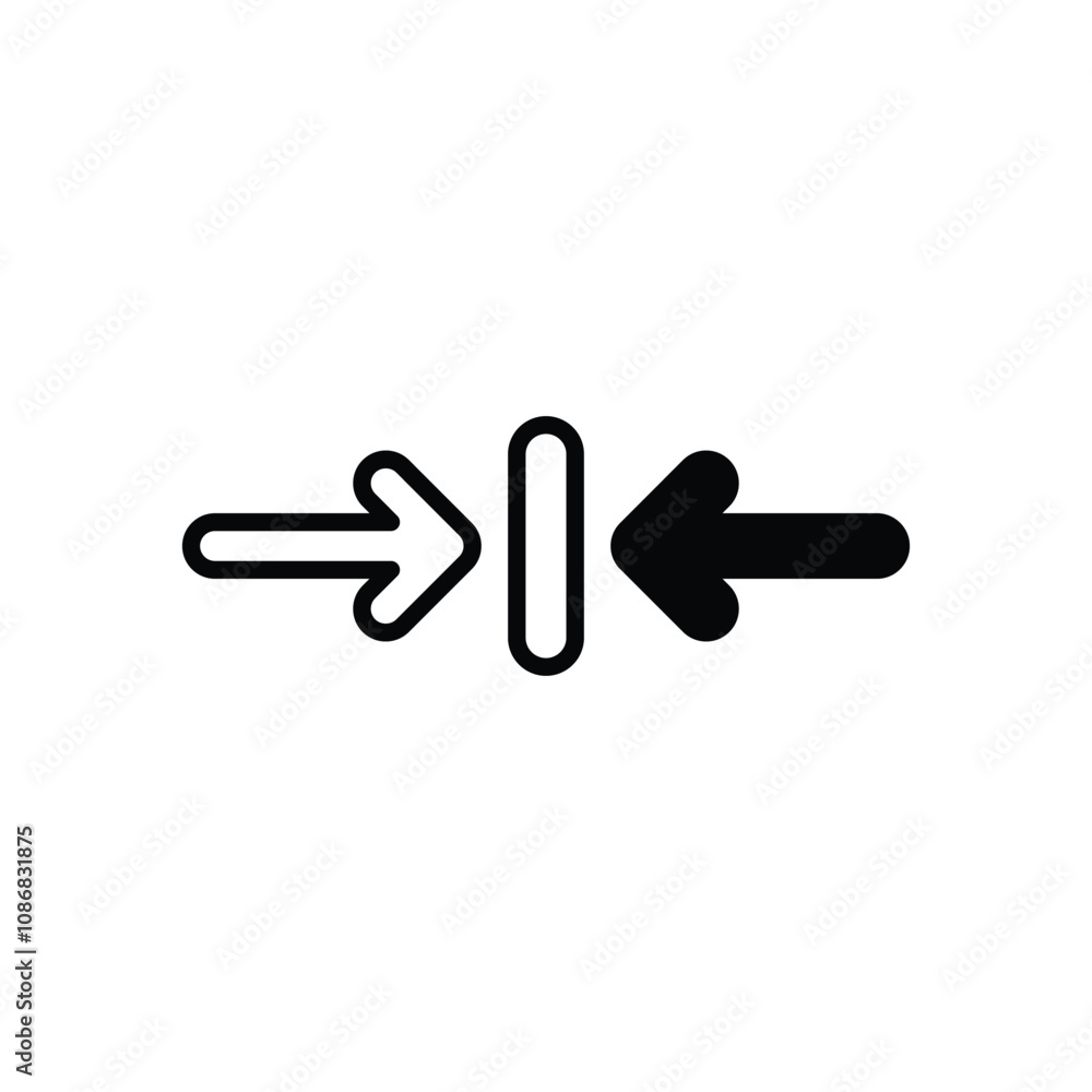 Collapse vector icon stock illustration Collapse vector icon stock illustration