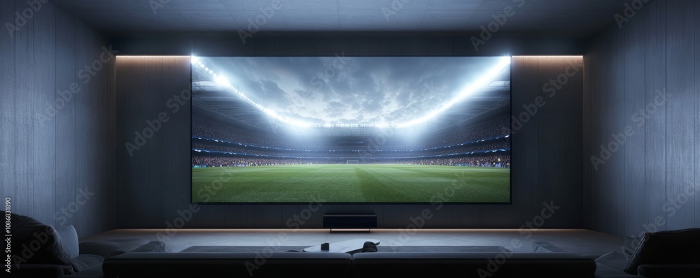 Luxury Home Theater with Projection Screen Luxury Home Theater with Projection Screen