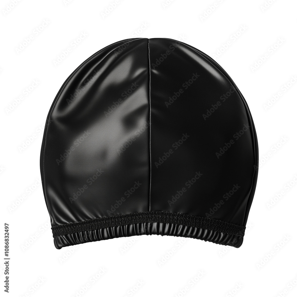 Black swim cap isolated on transparent background Black swim cap isolated on transparent background