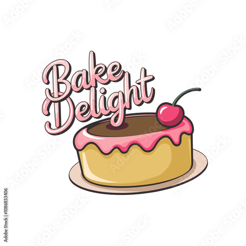 Sweet Food Logo, Candy Logo, Bakery Logo, Sweet Treats, Vector Illustration Design photo