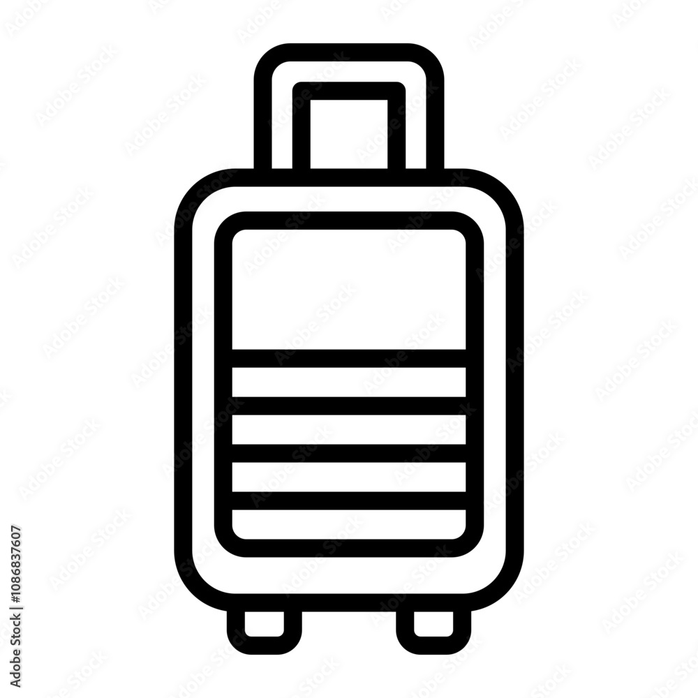 Luggage Vector Line Icon Design Luggage Vector Line Icon Design