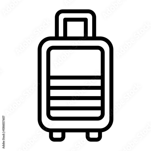 Luggage Vector Line Icon Design