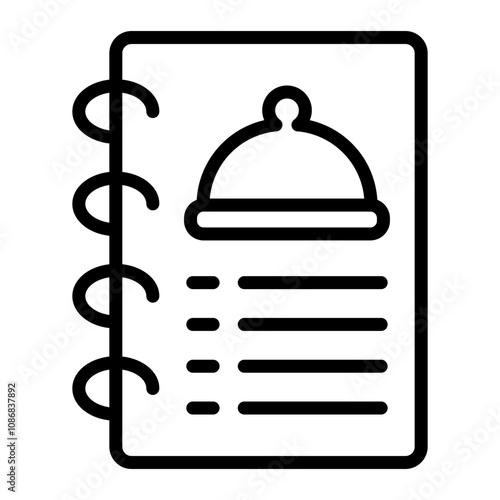 Menu Vector Line Icon Design