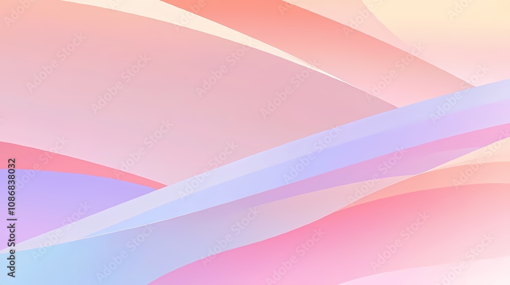 Abstract Background with Soft Pastel Colors and Curving Shapes Abstract Background with Soft Pastel Colors and Curving Shapes