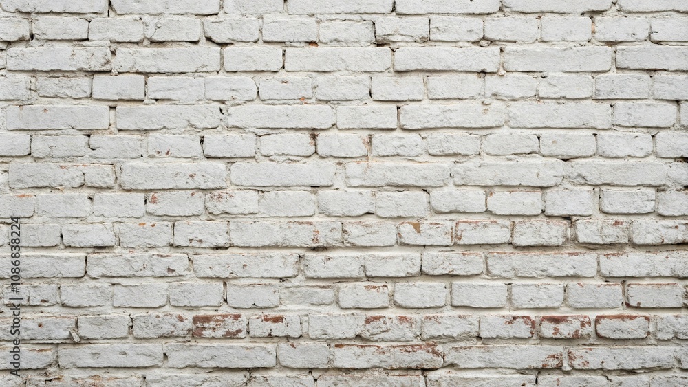 Rough textured white grunge brick wall with worn mortar joints, worn, mortar, stone Rough textured white grunge brick wall with worn mortar joints, worn, mortar, stone