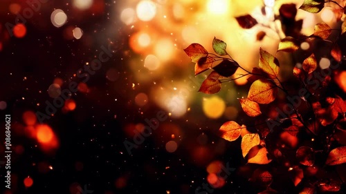 Autumn Bokeh Glow Warm and Cozy Fall Background
