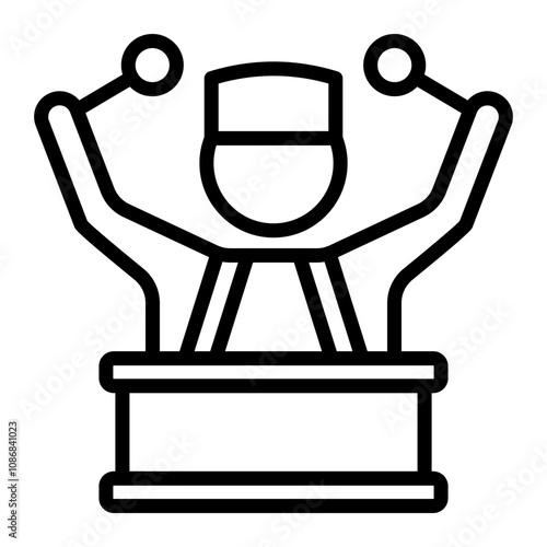 Marching Vector Line Icon Design