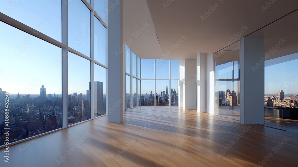 A minimalist city loft with floortoceiling windows A minimalist city loft with floortoceiling windows