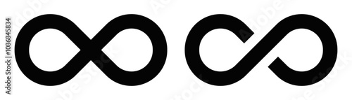Infinity loop outline vector icon. Editable stroke.