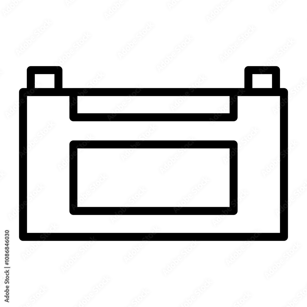 Car Battery Vector Line Icon Design Car Battery Vector Line Icon Design