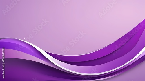 Abstract Purple and White Curving Lines on a Gradient Background