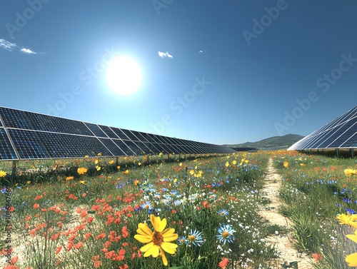 solar panels and flowers 7 photo