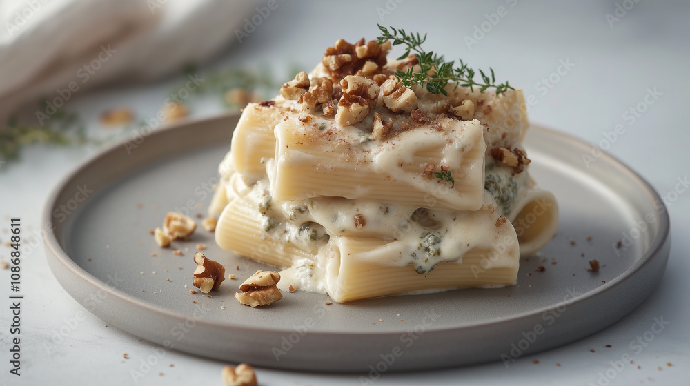 Rigatoni with Gorgonzola Cream Sauce and Toasted Walnuts Rigatoni with Gorgonzola Cream Sauce and Toasted Walnuts