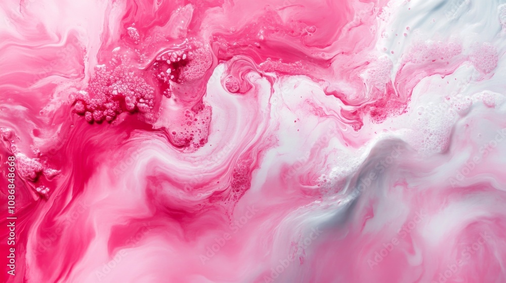 Pink and White Abstract Fluid Art Pink and White Abstract Fluid Art