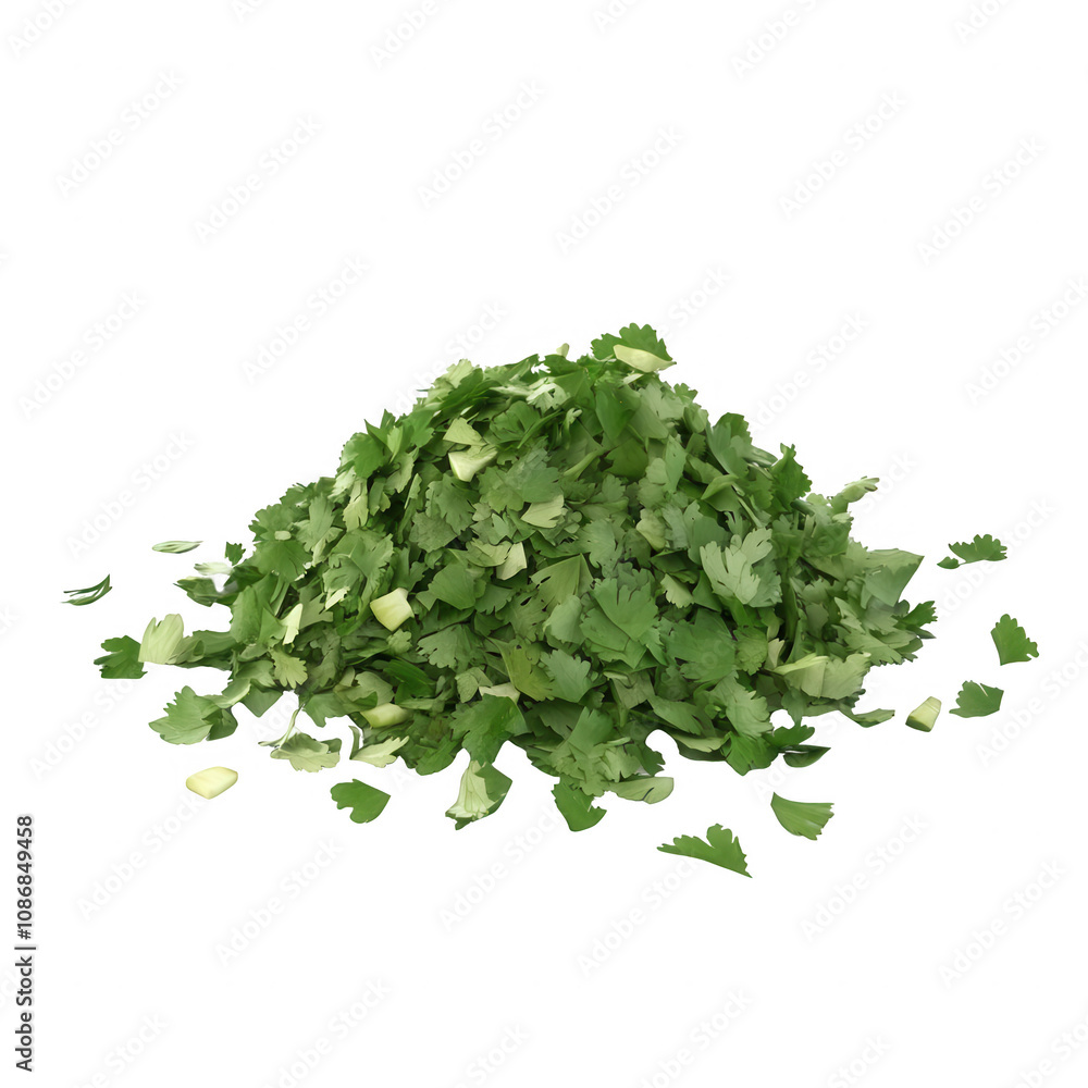 Freshly chopped herbs piled on a surface, ready for cooking or garnishing dishes. Freshly chopped herbs piled on a surface, ready for cooking or garnishing dishes.