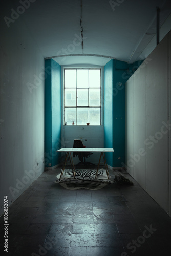 Photography Creepy and eerie ambience inside the staircase of an empty building