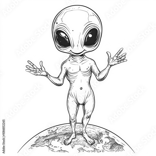 A friendly alien exploring ...